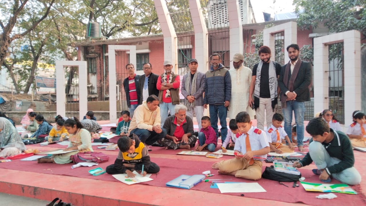 মুন্সীগঞ্জে আনমনা প্রাঙ্গণের চিত্রাঙ্কন প্রতিযোগিতা