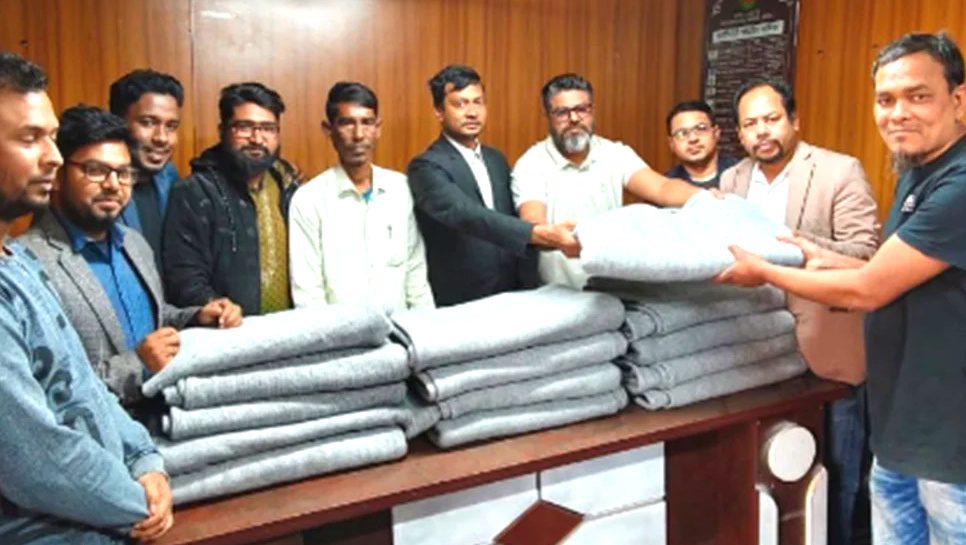 মুন্সীগঞ্জে টঙ্গীবাড়ী প্রেসক্লাবের উদ্যোগে কম্বল বিতরণ