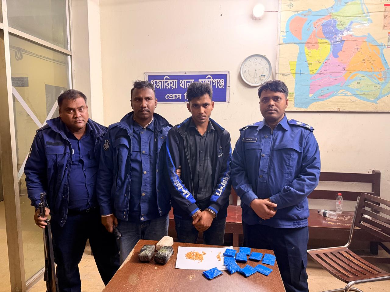 মুন্সীগঞ্জে গজারিয়ায় ৮হাজার পিস ইয়াবা ও গাড়ীসহ একজন মাদক কারবারি আটক।