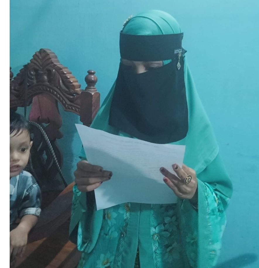 সুনামগঞ্জে এক যৌতুকলোভী স্বামীর বিরুদ্ধে স্ত্রীর সংবাদ সম্মেলন